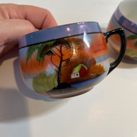 Japan Lusterware Vintage Cups. Set of 5 - Picture 5 of 12